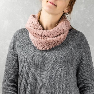 Bufanda de Cuello Doble Flury Rosado