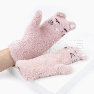 Guantes Gato Rosado