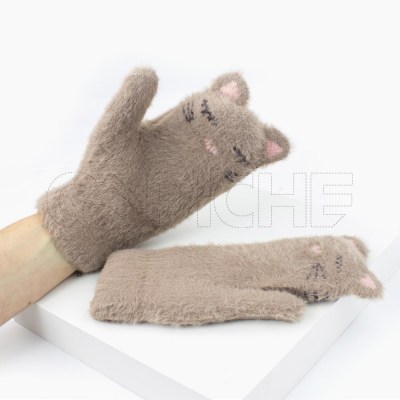 Guantes Gato Beige