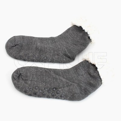 Media Pantufla Larga Gris