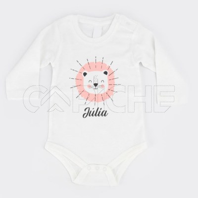 Body para Bebé León com Nombre