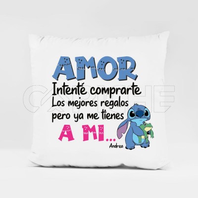 Cojín Intenté Comprar Stitch