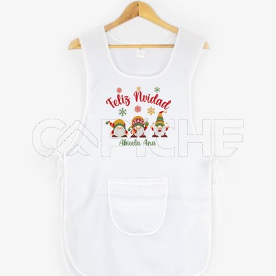 Delantal Feliz Navidad Gnomo