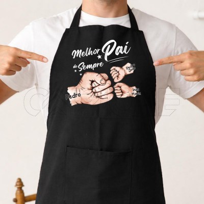 Avental  Melhor Pai do Mundo Punhos