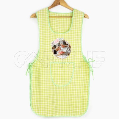 Delantal Bata Ajedrez com Foto Personalizable