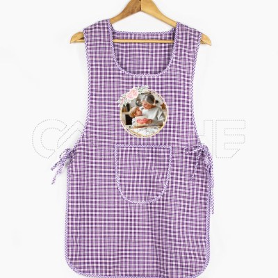 Delantal Bata Ajedrez com Foto Personalizable