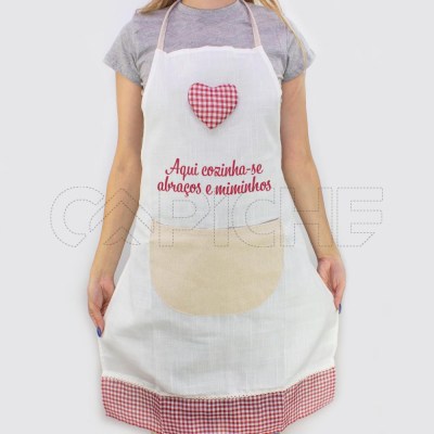 Delantal Personalizado Corazón Rojo