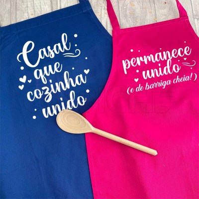 Delantal Pareja que Cozinha Unido