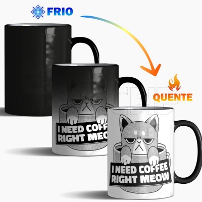 Taza Mágica Coffee Right Meow