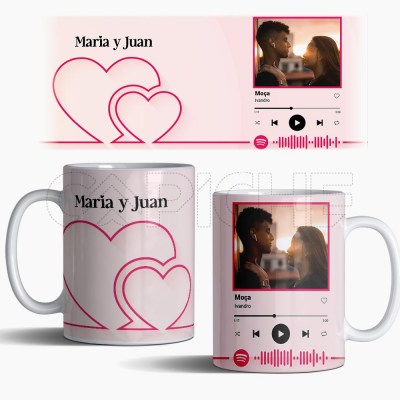 Taza Spotify con Nombres