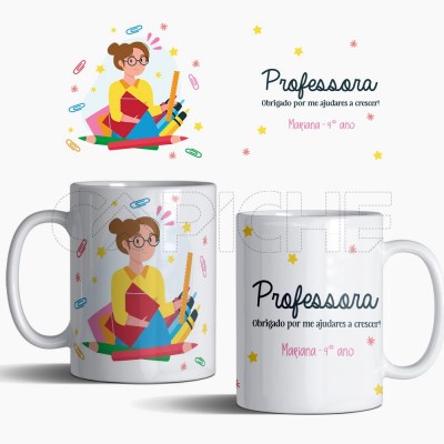 Taza profesora gracias por ayudarme a crecer