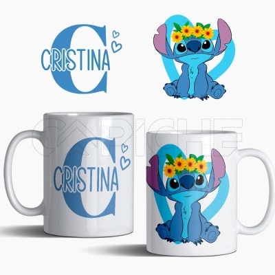Taza Stitch Flores