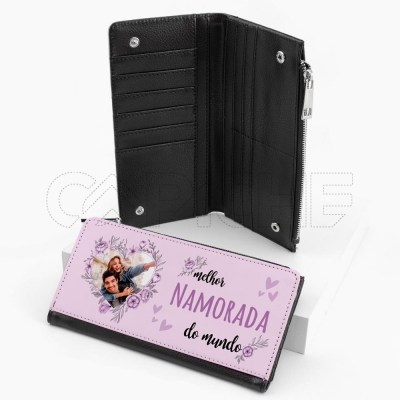 Cartera Personalizada Mejor #SEO do Mundo Floral com Foto