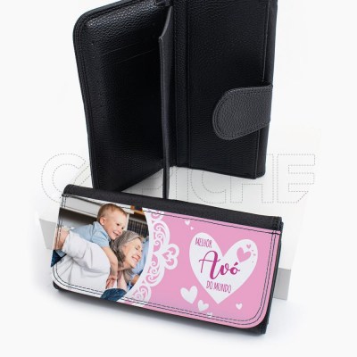 Cartera Personalizada Mejor  do Mundo com Foto