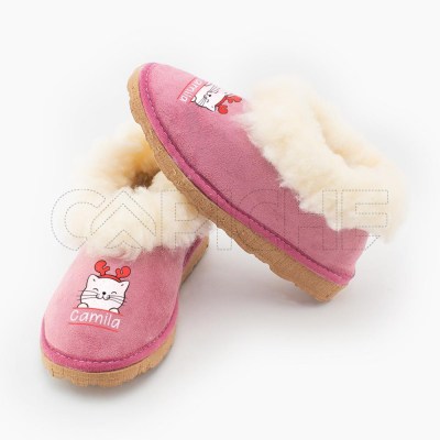 Pantufla Personalizada Gatito Navideño