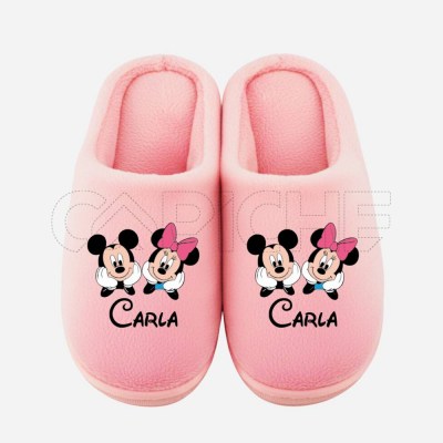Pantufla Personalizada Minnie and Mickey