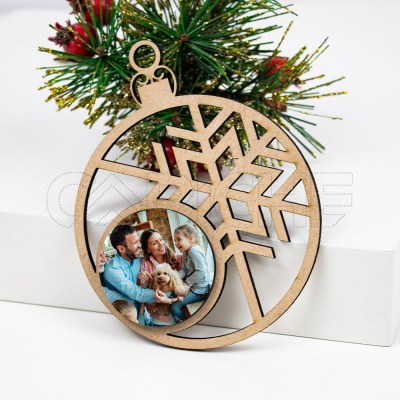 Bola de Navidad com fotografia