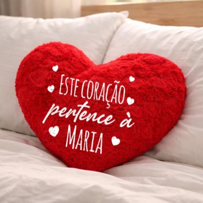 Almofada Peluche Coração Pertence