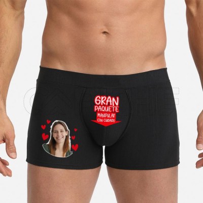 Boxer Hombre Gran Paquete con Foto