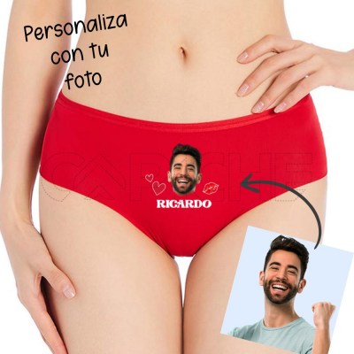 Braguita Normal Mujer Foto y Nombre Personalizado