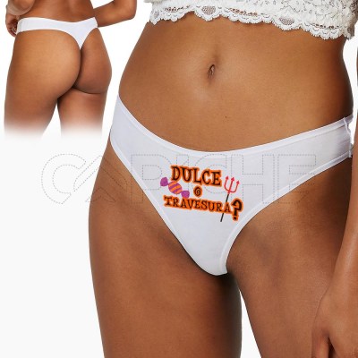 Braguita Tanga Mujer Dulce o Travesura
