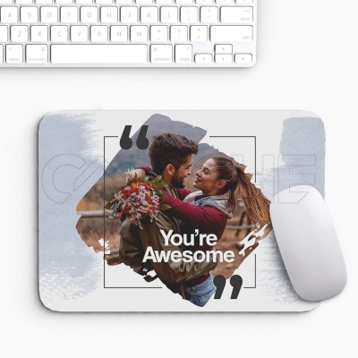 Alfombrilla de Ratón Quote con Foto Personalizado