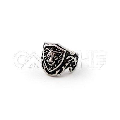 Anillo de acero Masculino León
