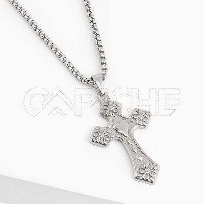 Collar masculino Cruz Heart