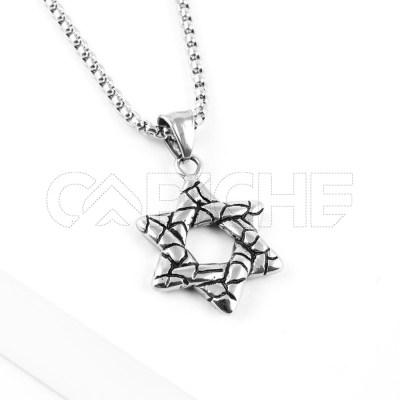 Collar masculino Estrella de David