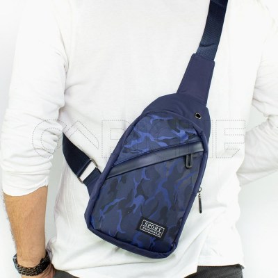 Bolso Hombre Militar Azul