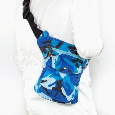 Bolso de cintura militar Azul