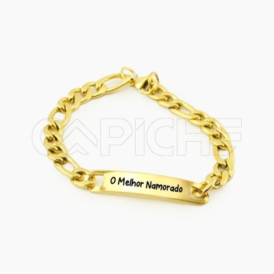 Pulseira Aço Veri Personalizada
