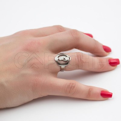 Anillo en acero Pray