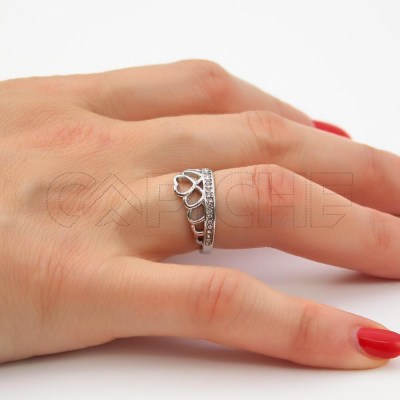 Anillo en acero Tiara