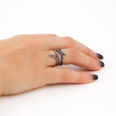 Anillo en acero Cobra