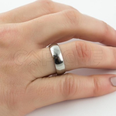 Alianza en acero Classic Plateada 6mm