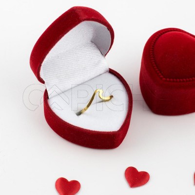 Anillo en acero Onda