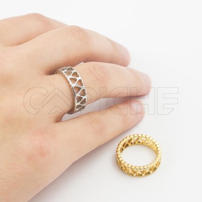 Anillo en acero Mini Corazón