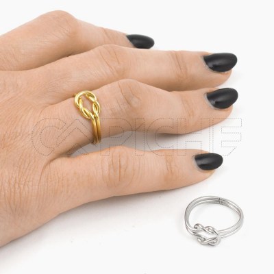 Anillo en acero Nudo