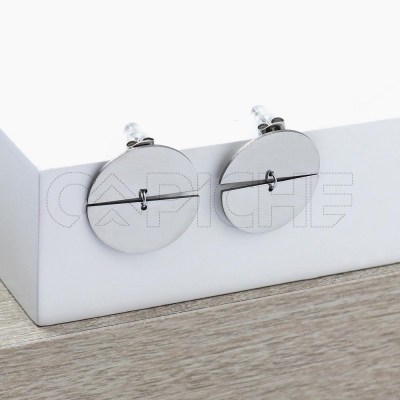 Pendientes en acero Ninfa Plata