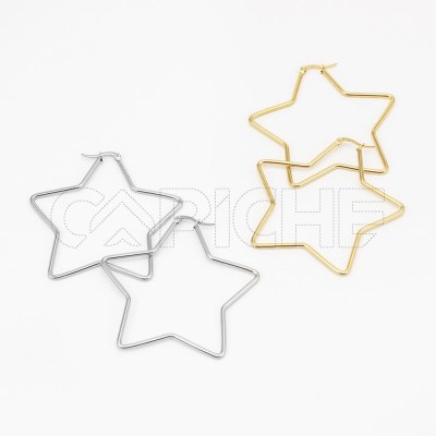 Argollas en acero Estrella