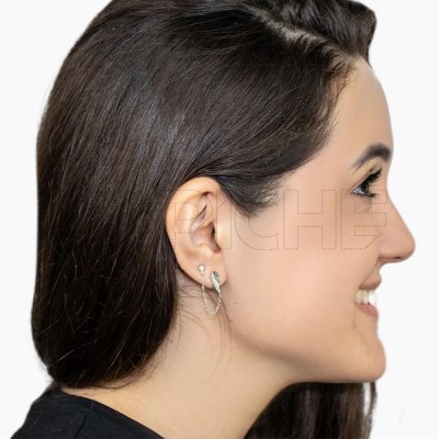 Pendientes Doble Cadena Asa