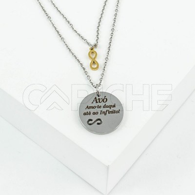 Collar en acero Cristo