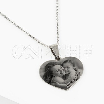Collar en acero Mamá con Foto