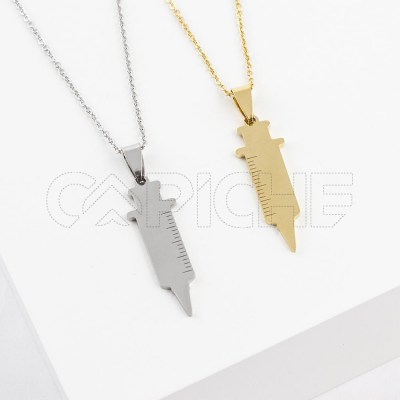 Collar en acero Jeringa
