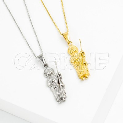 Collar en acero Santo
