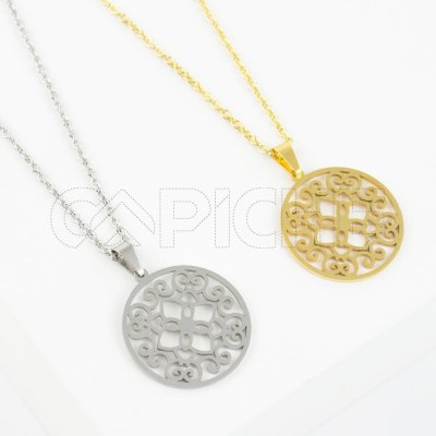 Collar en acero Mandala