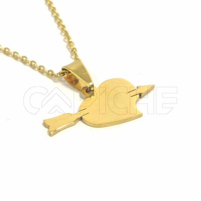 Collar en acero Cupido