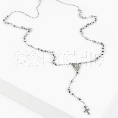 Rosario en acero Fátima