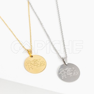 Collar en acero Pareja bebé